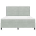 Pat cu arc LED cu saltea Gri deschis 180 x 200 cm Catifea - WALTI WALTI
