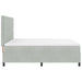 Pat cu arc LED cu saltea Gri deschis 180 x 200 cm Catifea - WALTI WALTI