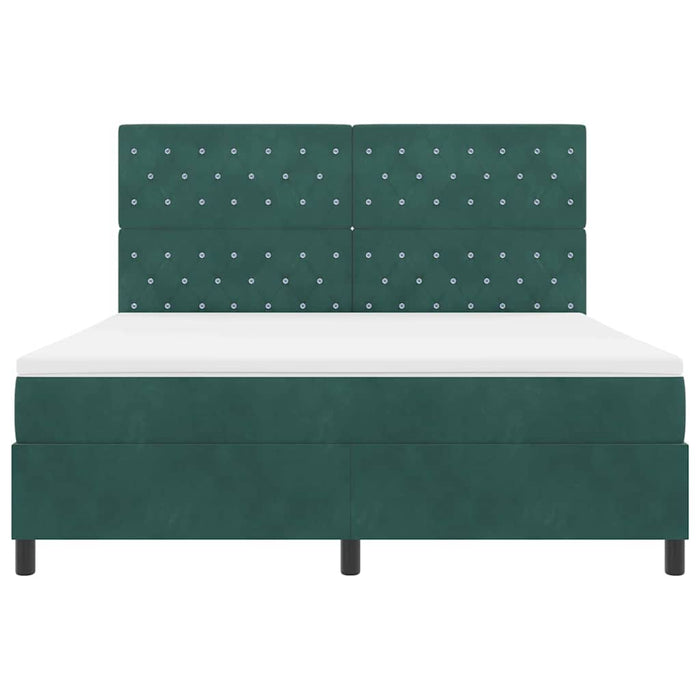 Pat cu arc LED cu saltea Verde închis 180 x 200 cm Catifea - WALTI WALTI