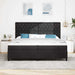 Pat cu arc LED cu saltea Negru 200 x 200 cm Catifea - WALTI WALTI
