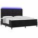 Pat cu arc LED cu saltea Negru 200 x 200 cm Catifea - WALTI WALTI