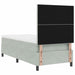 Pat cu arcuri cu saltea Gri deschis 80 x 200 cm Catifea - WALTI WALTI