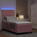 Pat cu arc LED cu saltea cu headboard Roz 90 x 200 cm țesătură - WALTI WALTI