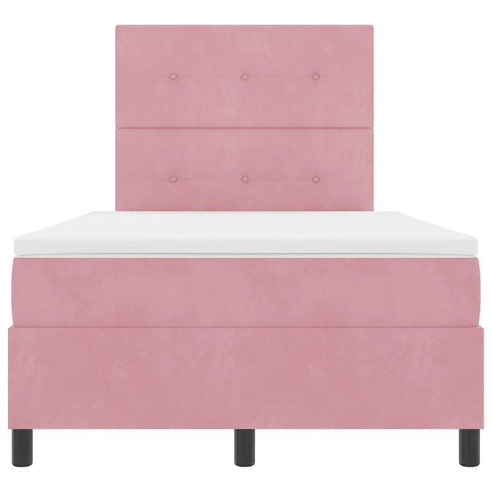 Pat cu arc LED cu saltea cu headboard Roz 120 x 190 cm țesătură - WALTI WALTI
