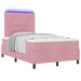 Pat cu arc LED cu saltea cu headboard Roz 120 x 190 cm țesătură - WALTI WALTI
