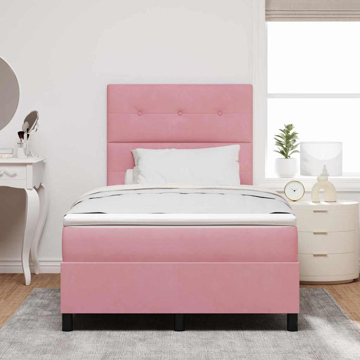 Pat cu arc LED cu saltea cu headboard Roz 120 x 200 cm țesătură - WALTI WALTI