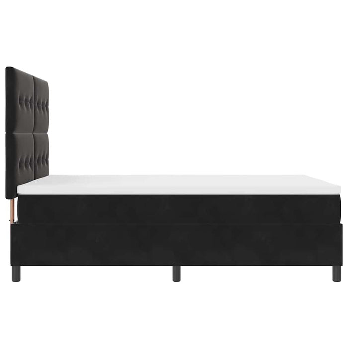 Pat cu arc LED cu saltea Negru 140 x 190 cm țesătură - WALTI WALTI