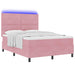 Pat cu arc LED cu saltea cu headboard Roz 140 x 190 cm țesătură - WALTI WALTI
