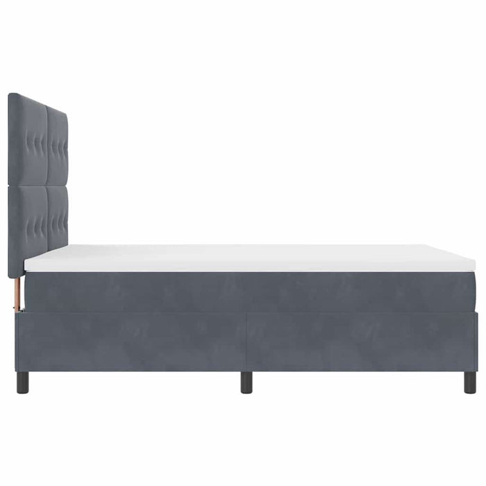 Pat cu arc LED cu saltea Gri închis 160 x 200 cm țesătură - WALTI WALTI