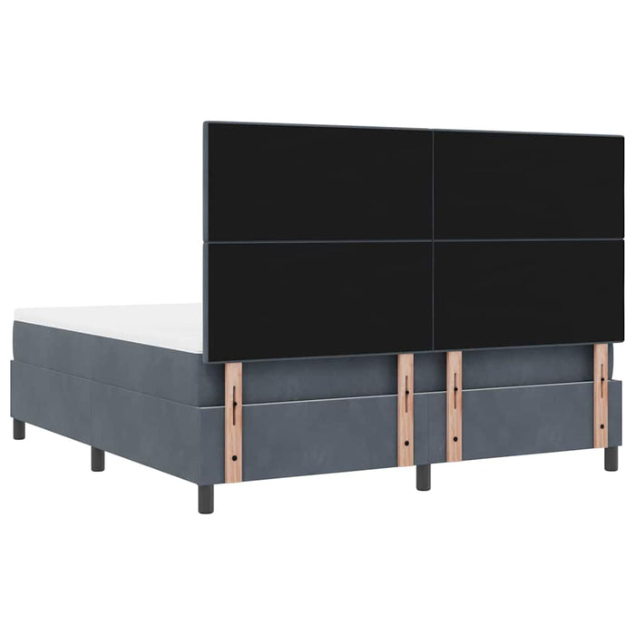 Pat cu arc LED cu saltea Gri închis 180 x 200 cm țesătură - WALTI WALTI