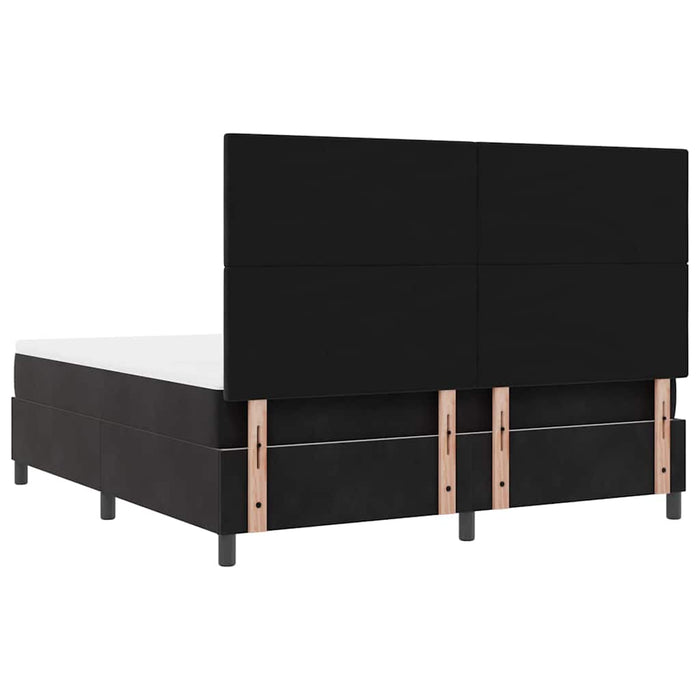 Pat cu arc LED cu saltea Negru 180 x 200 cm țesătură - WALTI WALTI