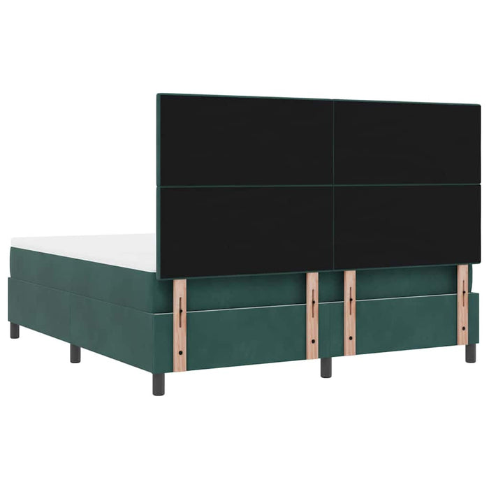 Pat cu arc LED cu saltea Verde închis 180 x 200 cm țesătură - WALTI WALTI