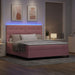 Pat cu arc LED cu saltea cu headboard Roz 180 x 200 cm țesătură - WALTI WALTI