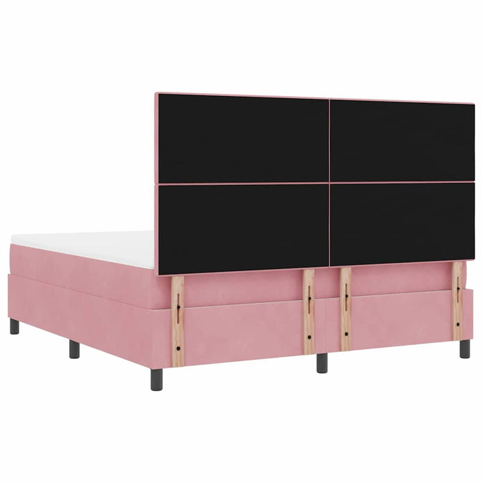 Pat cu arc LED cu saltea cu headboard Roz 180 x 200 cm țesătură - WALTI WALTI