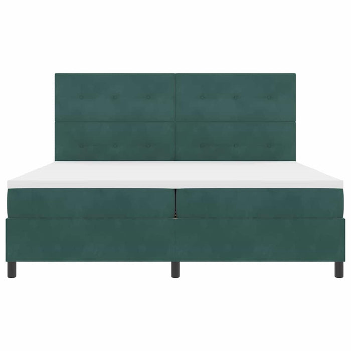 Pat cu arc LED cu saltea Verde închis 200 x 200 cm țesătură - WALTI WALTI