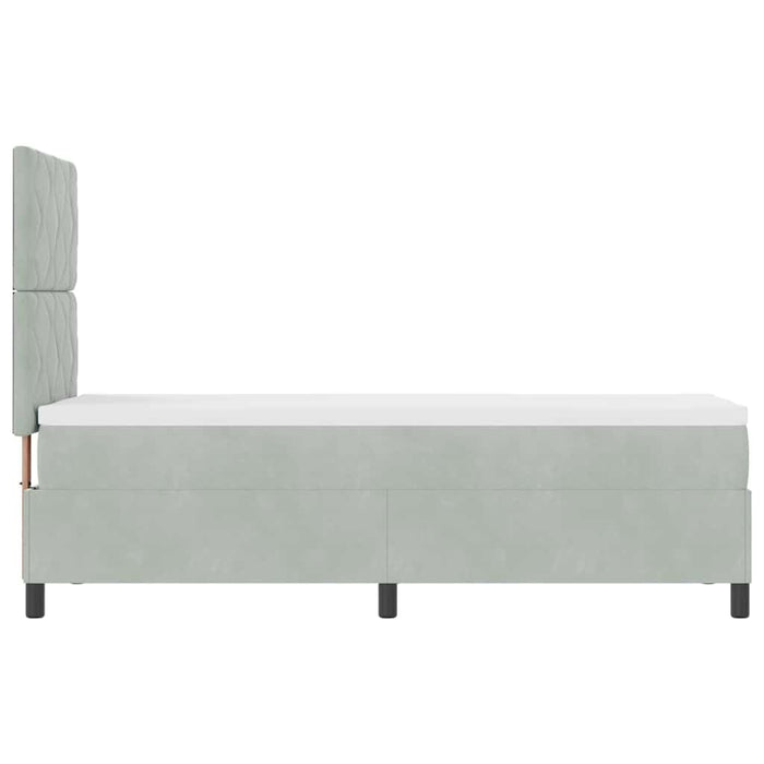 Pat cu arc LED cu headboard Gri deschis 80 x 200 cm Catifea WALTI