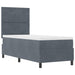 Pat cu arc LED cu headboard Gri închis 80 x 200 cm Catifea - WALTI WALTI
