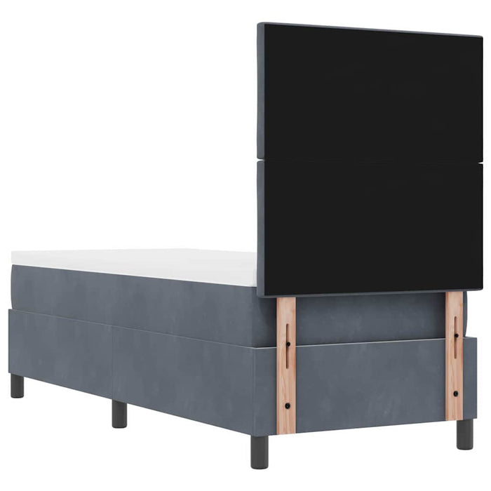 Pat cu arc LED cu headboard Gri închis 80 x 200 cm Catifea - WALTI WALTI