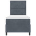 Pat cu arc LED cu headboard Gri închis 80 x 200 cm Catifea - WALTI WALTI