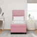 Pat cu arcuri cu saltea cu headboard Roz 80 x 200 cm Catifea - WALTI WALTI