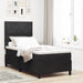 Pat cu arcuri cu saltea cu headboard Negru 100 x 200 cm Catifea - WALTI WALTI