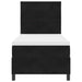 Pat cu arcuri cu saltea cu headboard Negru 100 x 200 cm Catifea - WALTI WALTI