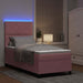 Pat cu arc LED cu headboard Roz 100 x 200 cm Catifea - WALTI WALTI