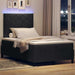 Pat cu arc LED cu headboard Negru 120 x 190 cm Catifea - WALTI WALTI