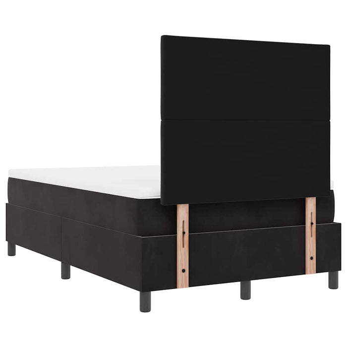 Pat cu arc LED cu headboard Negru 120 x 190 cm Catifea - WALTI WALTI