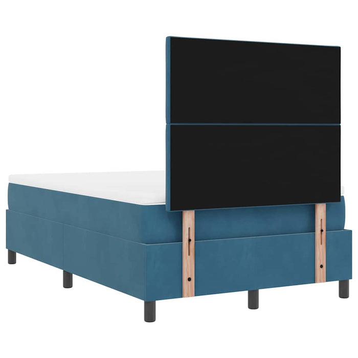 Pat cu arc LED cu saltea Albastru închis 120 x 190 cm țesătură - WALTI WALTI