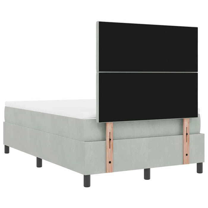 Pat cu arc LED cu headboard Gri deschis 120 x 200 cm Catifea WALTI