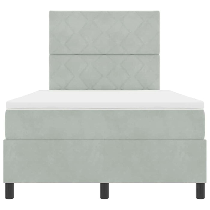Pat cu arc LED cu headboard Gri deschis 120 x 200 cm Catifea WALTI