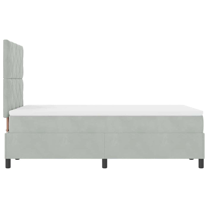 Pat cu arc LED cu headboard Gri deschis 120 x 200 cm Catifea WALTI