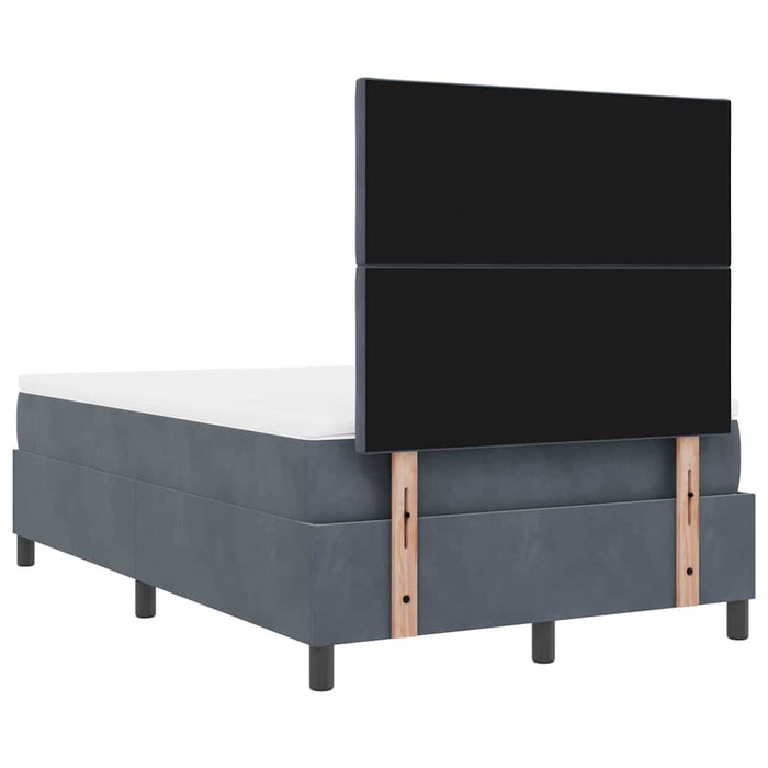 Pat cu arc LED cu headboard Gri închis 120 x 200 cm Catifea WALTI