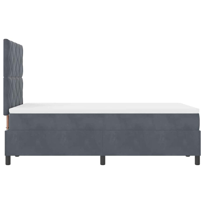 Pat cu arc LED cu headboard Gri închis 120 x 200 cm Catifea WALTI