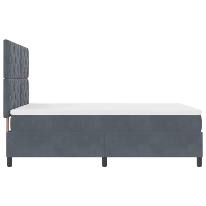 Pat cu arc LED cu headboard Gri închis 140 x 200 cm Catifea WALTI