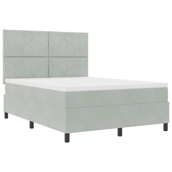 Pat cu arc LED cu headboard Gri deschis 160 x 200 cm Catifea WALTI