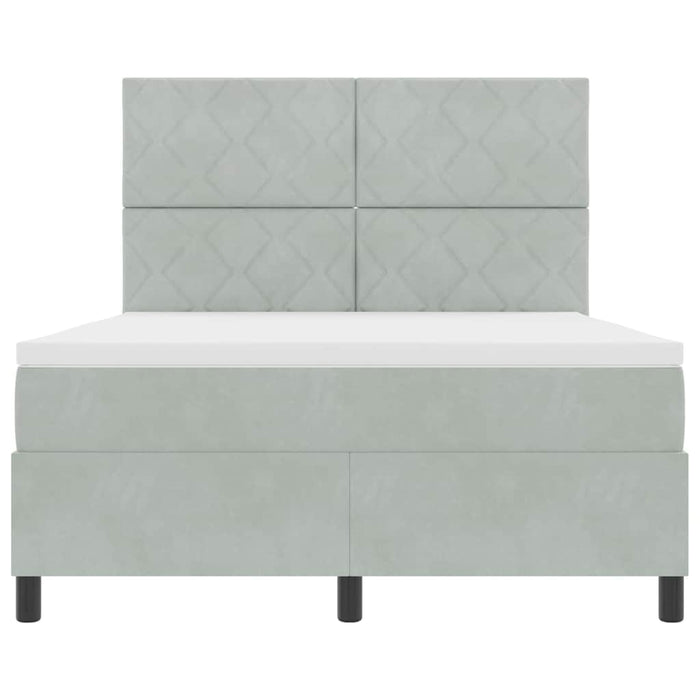Pat cu arc LED cu headboard Gri deschis 160 x 200 cm Catifea WALTI
