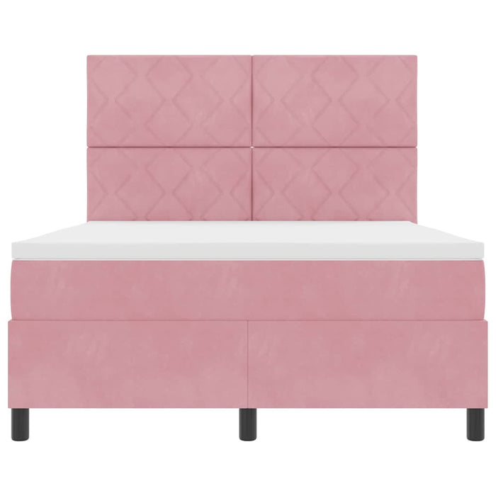 Pat cu arc LED cu headboard Roz 160 x 200 cm Catifea - WALTI WALTI
