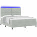 Pat cu arc LED cu headboard Gri deschis 180 x 200 cm Catifea - WALTI WALTI