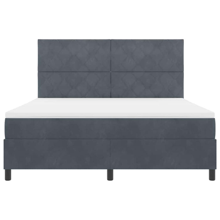 Pat cu arc LED cu headboard Gri închis 180 x 200 cm Catifea WALTI