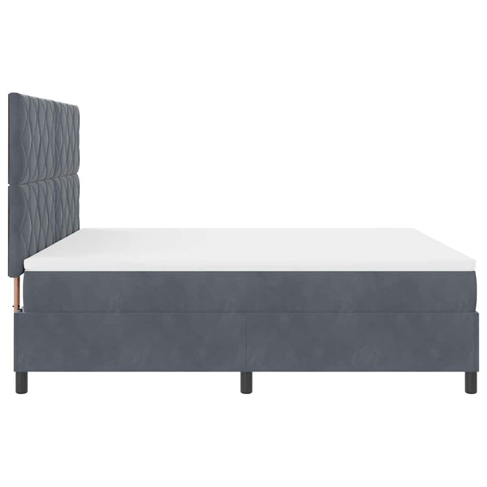 Pat cu arc LED cu headboard Gri închis 180 x 200 cm Catifea WALTI