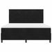Pat cu arc LED cu headboard Negru 180 x 200 cm Catifea - WALTI WALTI