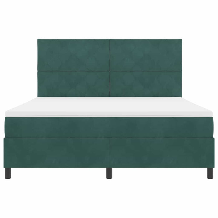 Pat cu arc LED cu headboard Verde închis 180 x 200 cm Catifea WALTI