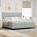 Pat cu arc LED cu headboard Gri deschis 200 x 200 cm Catifea - WALTI WALTI