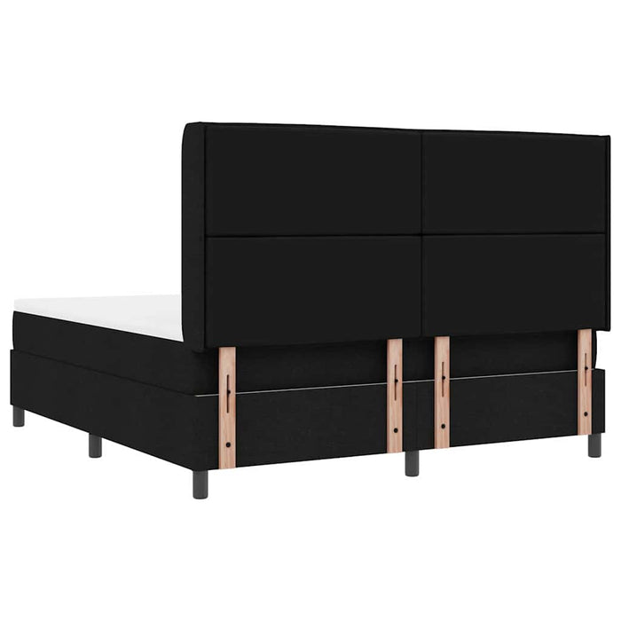 Pat cu arc LED cu saltea Negru 180 x 200 cm țesătură - WALTI WALTI