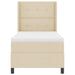 Pat cu arc LED cu saltea cu headboard Crem 80 x 200 cm țesătură - WALTI WALTI