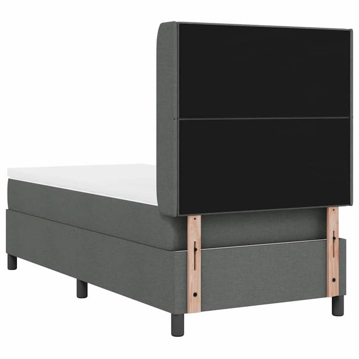 Pat cu arc LED cu headboard Gri închis 90 x 200 cm țesătură WALTI