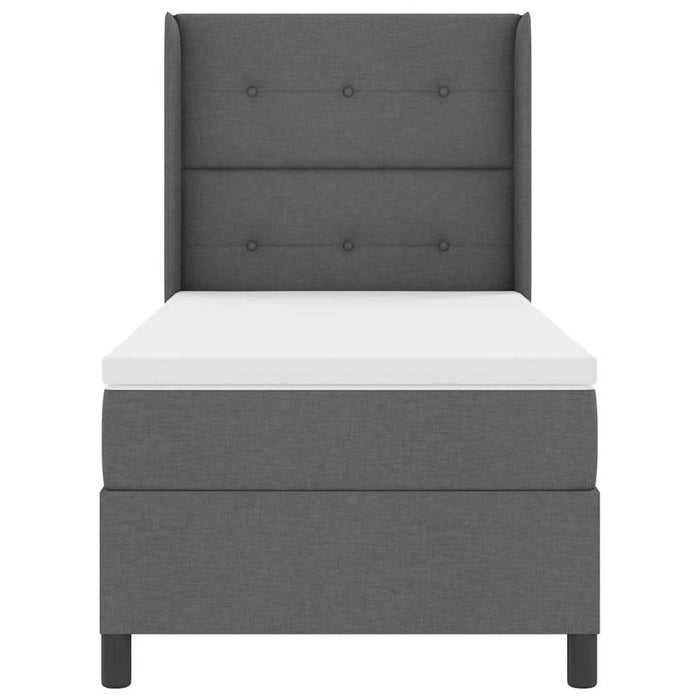 Pat cu arc LED cu headboard Gri închis 90 x 200 cm țesătură WALTI