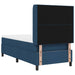 Pat cu arc LED cu headboard albastru 90 x 200 cm țesătură - WALTI WALTI